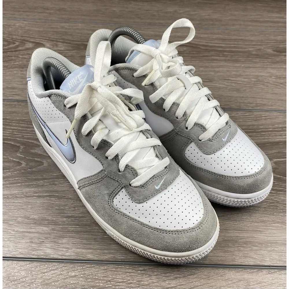 Nike Women's Terminator Low Liberte Sneakers White Grey Blue‎ Size 8.5